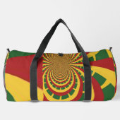 Fett und schön: in Rot, Golden, Green Print Duffle Bag (Rückseite)
