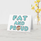 Fett und Stolz Karte (Gelbe Blume)