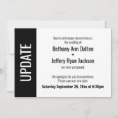 Fett Update Zurückgestellt Hochzeitsankündigung Einladung (Vorderseite)