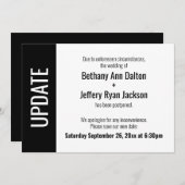 Fett Update Zurückgestellt Hochzeitsankündigung Einladung (Vorne/Hinten)