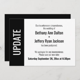 Fett Update Zurückgestellt Hochzeitsankündigung Einladung