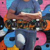 Fett Urban Graffiti & Orange Ride Fast Live Free Skateboard