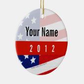 Fett USA Thema, Personalisiertes Design Keramik Ornament (Rechts)