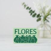 Fett-Vase-Silhouette Visitenkarte (Stehend Vorderseite)