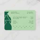 Fett-Vase-Silhouette Visitenkarte (Rückseite)