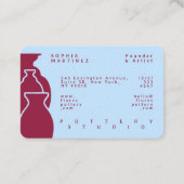 Fett-Vase-Silhouette Visitenkarte (Rückseite)