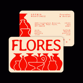 Fett-Vase-Silhouette Visitenkarte