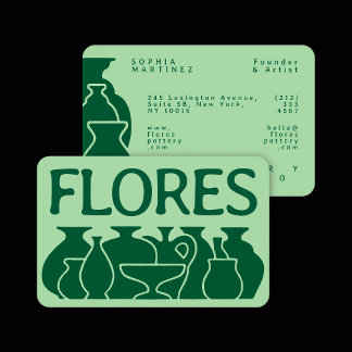 Fett-Vase-Silhouette Visitenkarte