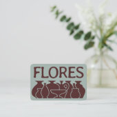 Fett-Vase-Silhouette Visitenkarte (Stehend Vorderseite)