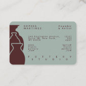 Fett-Vase-Silhouette Visitenkarte (Rückseite)