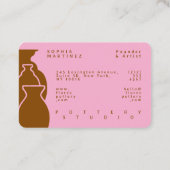 Fett-Vase-Silhouette Visitenkarte (Rückseite)