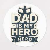 Fett Vater Hero Vatertag Sticker (Design 1)