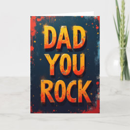 Fett Vater You Rock Fathers Day Modern Design Feiertagskarte