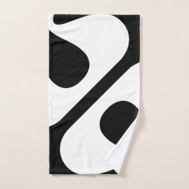 Fett verdrehte Blasen Moderne Schwarz und Weiß Badhandtuch Set
