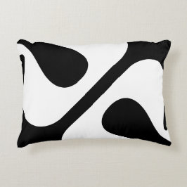 Fett verdrehte Blasen Moderne Schwarz und Weiß Dekokissen