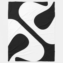 Fett verdrehte Blasen Moderne Schwarz und Weiß Fleecedecke