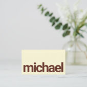 Fett vereinfachte Brown & Cream Scannable Qrcode Visitenkarte (Stehend Vorderseite)