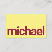 Fett vereinfachte Red & Yellow Scannable Qrcode Visitenkarte (Vorderseite)