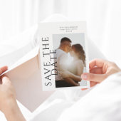 Fett vertikaler Typ Moderne Foto Hochzeit Rettete Save The Date