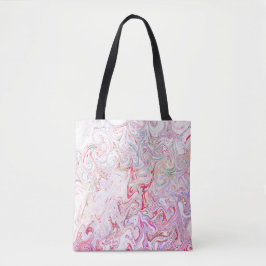 Fett Vibrant Pink Fluid Marmor Wirbel Abstrakt Kun Tasche