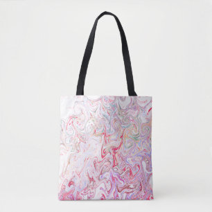 Fett Vibrant Pink Fluid Marmor Wirbel Abstrakt Kun Tasche