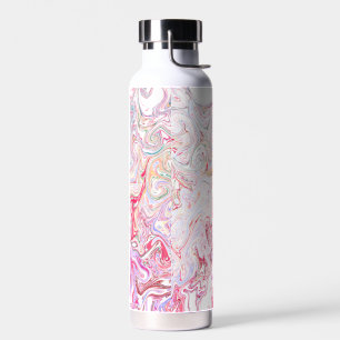 Fett Vibrant Pink Fluid Marmor Wirbel Abstrakt Kun Trinkflasche
