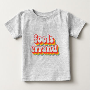 Fett Vintage "Fools Errand" Grafik drucken Baby T-shirt
