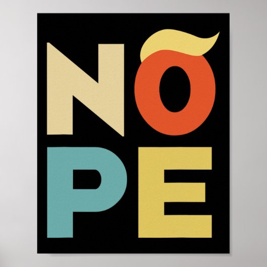 Fett Vintager Stil Funny Anti-Trump Poster (Vorne)