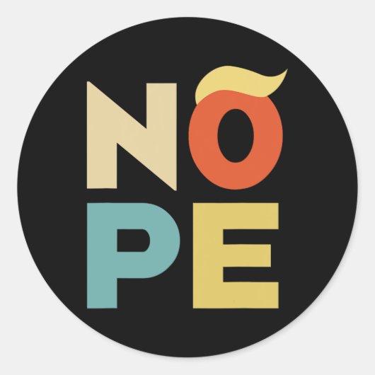 Fett Vintager Stil Funny Anti-Trump Runder Aufkleber (Vorderseite)