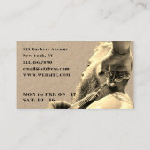 Fett-Vintages Tonbarren Visitenkarte (Rückseite)