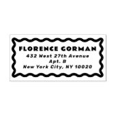 Fett-Wavy-Frame-Rücksendeadresse Gummistempel (Prägung)