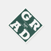 Fett | Weiß auf dunkelgrünem Abschluss Serviette (Ecke)