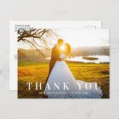 fett weißer Text Hochzeit danke Karte (Vorne/Hinten)