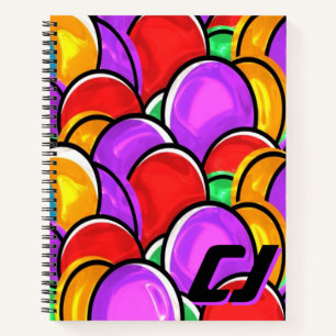 Fett Wellige Pop-Art-Personalisierte Monogramm-Not Notizblock