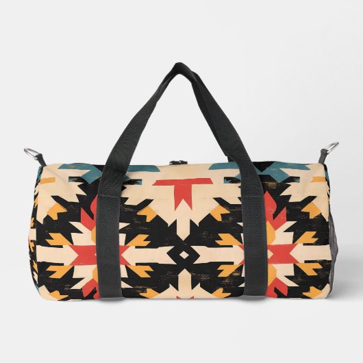 Fett, Western-Stil, geometrisches Duffle-Beutel Duffle Bag (Vorderseite)
