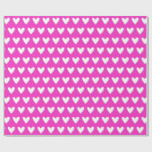 Fett White Hearts Geschenkwrap Geschenkpapier (Flach)