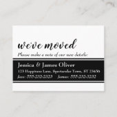 Fett Wir haben die Karte verschoben, weiß mit schw (Vorderseite)