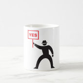 Fett Yes Signieren Minimalistisches Strichmännchen Kaffeetasse