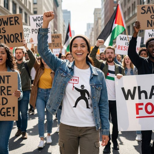 Fett Yes Signieren Minimalistisches Strichmännchen T-Shirt