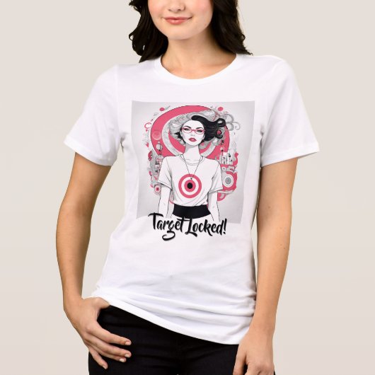 Fett-Ziel-Chic-Illustration Tri-Blend Shirt (Vorderseite)