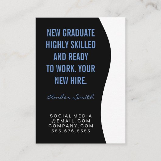 Fett-Zitat / Blau Visitenkarte (Vorderseite)