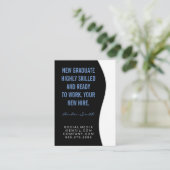 Fett-Zitat / Blau Visitenkarte (Stehend Vorderseite)