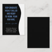 Fett-Zitat / Blau Visitenkarte (Vorne/Hinten)