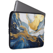Fettabdruck von Gold und Blau Laptopschutzhülle (Vorne Rechts)