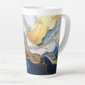 Fettabdruck von Gold und Blau Milchtasse (Rechte Ecke)