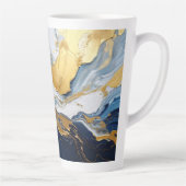 Fettabdruck von Gold und Blau Milchtasse (Rechts)