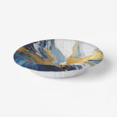 Fettabdruck von Gold und Blau Pappteller (Gewinkelt)