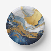 Fettabdruck von Gold und Blau Pappteller (Vorderseite)