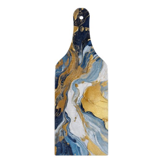 Fettabdruck von Gold und Blau Schneidebrett (Vorderseite)