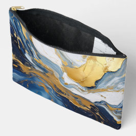 Fettabdruck von Gold und Blau Zubehörtasche